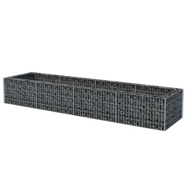vidaXL Συρματοκιβώτιο - Γλάστρα Υπερυψωμένη 360x90x50 εκ. Ατσάλινη