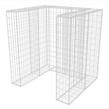 vidaXL Πλαίσιο Μονό για Κάδο Απορριμμάτων 110x100x120 εκ. Ατσάλινο