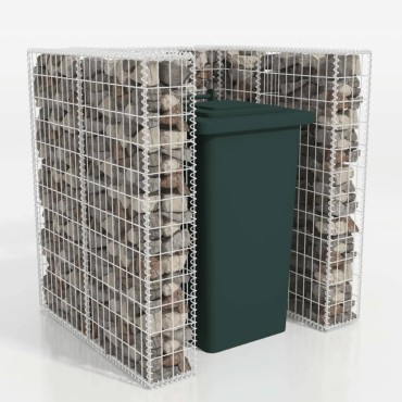 vidaXL Πλαίσιο Μονό για Κάδο Απορριμμάτων 110x100x120 εκ. Ατσάλινο
