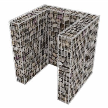 vidaXL Πλαίσιο Μονό για Κάδο Απορριμμάτων 110x100x120 εκ. Ατσάλινο