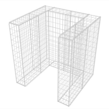 vidaXL Πλαίσιο Μονό για Κάδο Απορριμμάτων 110x100x120 εκ. Ατσάλινο