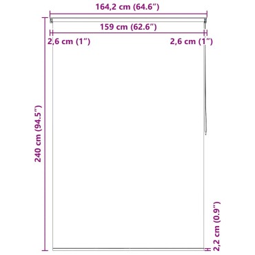 vidaXL Κουρτίνα Μπάνιου Ρολό Σχέδιο Φυσαλίδες 160 x 240 εκ.