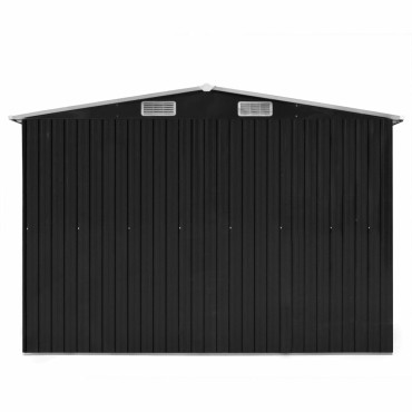 vidaXL Αποθήκη Κήπου Ανθρακί 257 x 298 x 178 εκ. από Μέταλλο