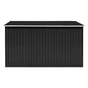 vidaXL Αποθήκη Κήπου Ανθρακί 257 x 298 x 178 εκ. από Μέταλλο