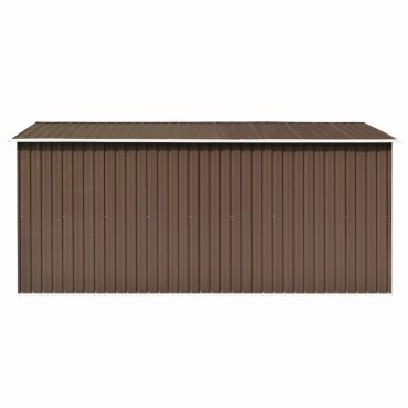 vidaXL Αποθήκη Κήπου Πράσινη 257 x 392 x 181 εκ. από Μέταλλο