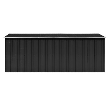 vidaXL Αποθήκη Κήπου Ανθρακί 257 x 489 x 181 εκ. από Μέταλλο