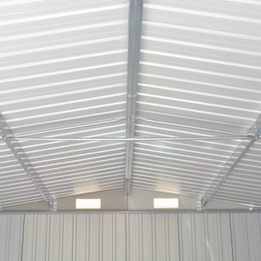 vidaXL Αποθήκη Κήπου Ανθρακί 257 x 489 x 181 εκ. από Μέταλλο