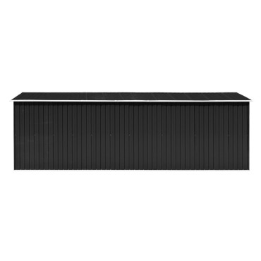 vidaXL Αποθήκη Κήπου Ανθρακί 257 x 580 x 181 εκ. από Μέταλλο