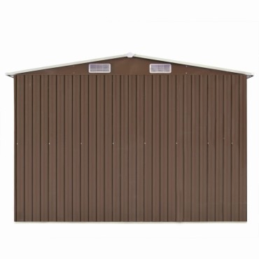 vidaXL Αποθήκη Κήπου Καφέ 257 x 580 x 181 εκ. από Μέταλλο