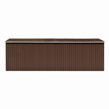 vidaXL Αποθήκη Κήπου Καφέ 257 x 580 x 181 εκ. από Μέταλλο