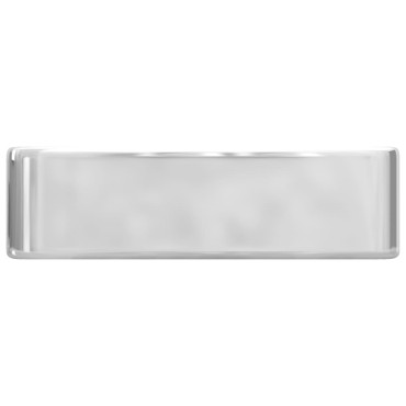 vidaXL Νιπτήρας με Οπή Βρύσης Ασημί 48 x 37 x 13,5 εκ. Κεραμικός