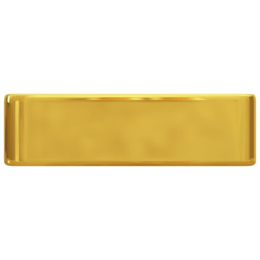 vidaXL Νιπτήρας με Οπή Βρύσης Χρυσός 48 x 37 x 13,5 εκ. Κεραμικός