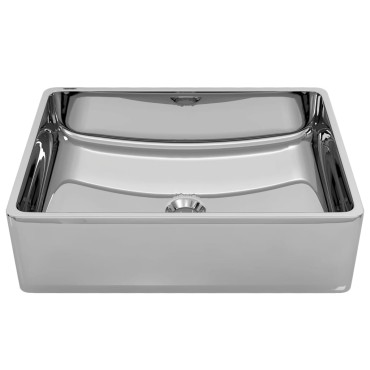 vidaXL Νιπτήρας Ασημί 41 x 30 x 12 εκ. Κεραμικός
