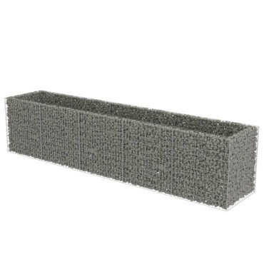 vidaXL Συρματοκιβώτιο-Γλάστρα Υπερυψωμένη 450x90x100 εκ. Γαλβ. Χάλυβας