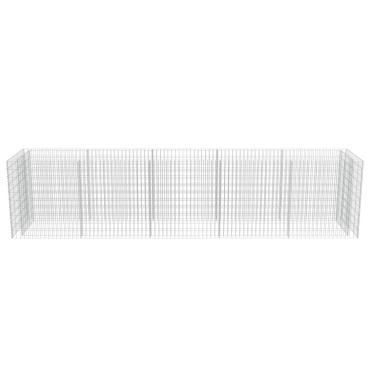 vidaXL Συρματοκιβώτιο-Γλάστρα Υπερυψωμένη 450x90x100 εκ. Γαλβ. Χάλυβας