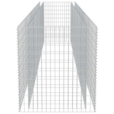 vidaXL Συρματοκιβώτιο-Γλάστρα Υπερυψωμένη 450x90x100 εκ. Γαλβ. Χάλυβας