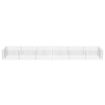 vidaXL Συρματοκιβώτιο-Γλάστρα Υπερυψωμένη 540x90x50 εκ. Γαλβ. Χάλυβας
