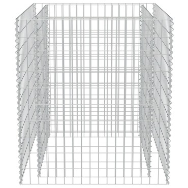vidaXL Συρματοκιβώτιο-Γλάστρα Υπερυψωμένη 90x90x100 εκ. Γαλβ. Χάλυβας