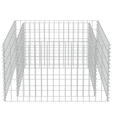 vidaXL Συρματοκιβώτιο-Γλάστρα Υπερυψωμένη 90x90x50 εκ. Γαλβ. Χάλυβας