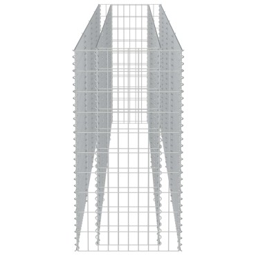 vidaXL Συρματοκιβώτιο-Γλάστρα Υπερυψωμένη 360x50x100 εκ. Γαλβ. Χάλυβας