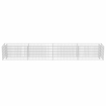 vidaXL Συρματοκιβώτιο-Γλάστρα Υπερυψωμένη 360x50x50 εκ. Γαλβ. Χάλυβας