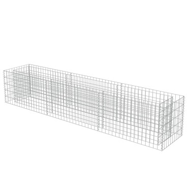 vidaXL Συρματοκιβώτιο-Γλάστρα Υπερυψωμένη 270x50x50 εκ. Γαλβ. Χάλυβας