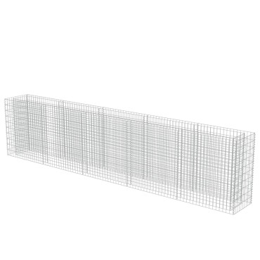 vidaXL Συρματοκιβώτιο-Γλάστρα Υπερυψωμένη 450x50x100 εκ. Γαλβ. Χάλυβας
