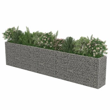 vidaXL Συρματοκιβώτιο-Γλάστρα Υπερυψωμένη 450x50x100 εκ. Γαλβ. Χάλυβας
