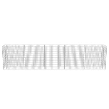 vidaXL Συρματοκιβώτιο-Γλάστρα Υπερυψωμένη 450x50x100 εκ. Γαλβ. Χάλυβας