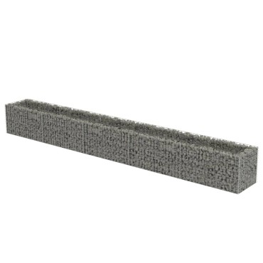 vidaXL Συρματοκιβώτιο-Γλάστρα Υπερυψωμένη 450x50x50 εκ. Γαλβ. Χάλυβας