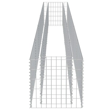 vidaXL Συρματοκιβώτιο-Γλάστρα Υπερυψωμένη 450x50x50 εκ. Γαλβ. Χάλυβας