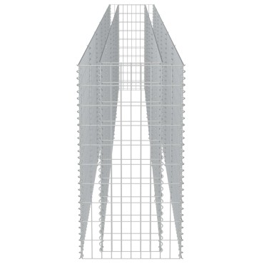 vidaXL Συρματοκιβώτιο-Γλάστρα Υπερυψωμένη 540x50x100 εκ. Γαλβ. Χάλυβας