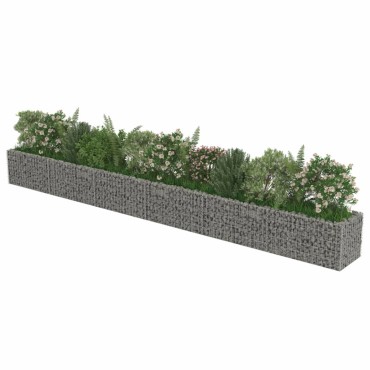 vidaXL Συρματοκιβώτιο-Γλάστρα Υπερυψωμένη 540x50x50 εκ. Γαλβ. Χάλυβας