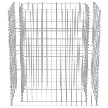 vidaXL Συρματοκιβώτιο-Γλάστρα Υπερυψωμένη 90x50x100 εκ. Γαλβ. Χάλυβας
