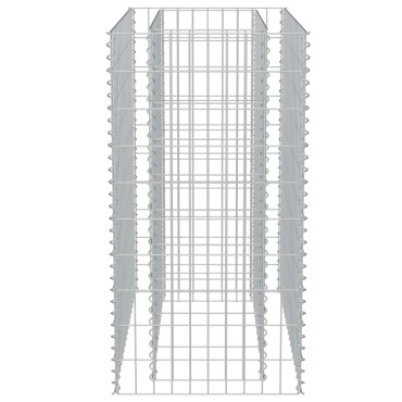 vidaXL Συρματοκιβώτιο-Γλάστρα Υπερυψωμένη 90x50x100 εκ. Γαλβ. Χάλυβας