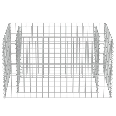 vidaXL Συρματοκιβώτιο-Γλάστρα Υπερυψωμένη 90x50x50 εκ. Γαλβ. Χάλυβας