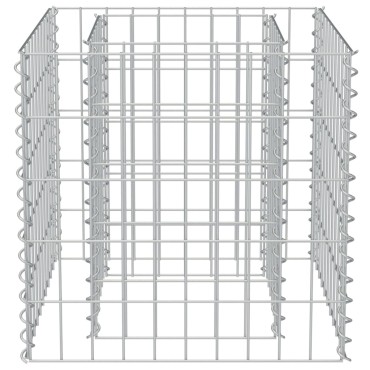 vidaXL Συρματοκιβώτιο-Γλάστρα Υπερυψωμένη 50x50x50 εκ. Γαλβ. Χάλυβας