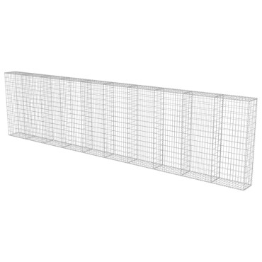 vidaXL Συρματοκιβώτιο Τοίχος 600x30x150cm Γαλβαν.Χάλυβας + Καλύμματα