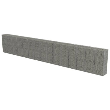 vidaXL Συρματοκιβώτιο Τοίχος 900x50x150cm Γαλβαν.Χάλυβας + Καλύμματα
