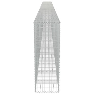 vidaXL Συρματοκιβώτιο Τοίχος 900x50x150cm Γαλβαν.Χάλυβας + Καλύμματα