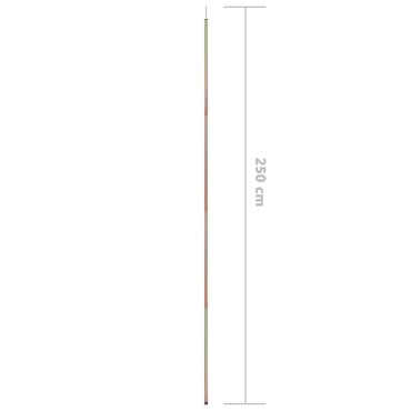 vidaXL Στύλοι για Πανί Σκίασης 2 τεμ. 250 εκ. από Γαλβανισμένο Ατσάλι