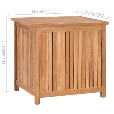 vidaXL Μπαούλο Αποθήκευσης Κήπου 120x50x58cm από Μασίφ Ξύλο Teak 1 τεμ.