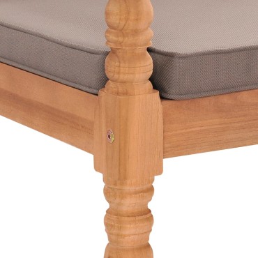 vidaXL Καρέκλες Batavia 2 τεμ. Μασίφ Ξύλο Teak Σκούρο Γκρι Μαξιλάρια 55x51,5x84cm