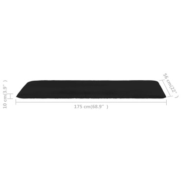 vidaXL Ξαπλώστρα Πτυσσόμενη Μαύρη από Ύφασμα Oxford 175x56x10cm 1 τεμ.