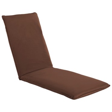 vidaXL Ξαπλώστρα Πτυσσόμενη Καφέ από Ύφασμα Oxford 175x56x10cm 1 τεμ.