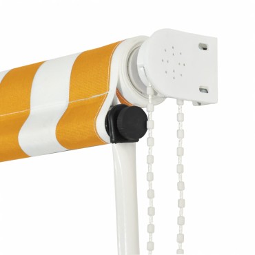 vidaXL Τέντα Συρόμενη Κίτρινο / Λευκό 250 x 150 εκ.