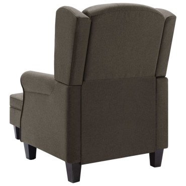 vidaXL Μπερζέρα Taupe Υφασμάτινη με Υποπόδιο 68x78x94cm 1 τεμ.