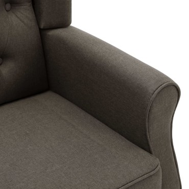 vidaXL Μπερζέρα Taupe Υφασμάτινη με Υποπόδιο 68x78x94cm 1 τεμ.