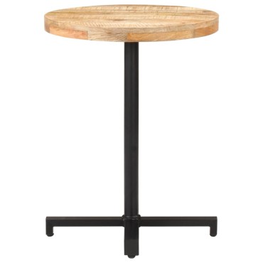 vidaXL Τραπέζι Bistro Στρογγυλό 60x75cm Ακατέργαστο Ξύλο Μάνγκο 1 τεμ.