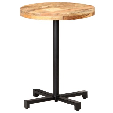 vidaXL Τραπέζι Bistro Στρογγυλό 60x75cm Ακατέργαστο Ξύλο Μάνγκο 1 τεμ.